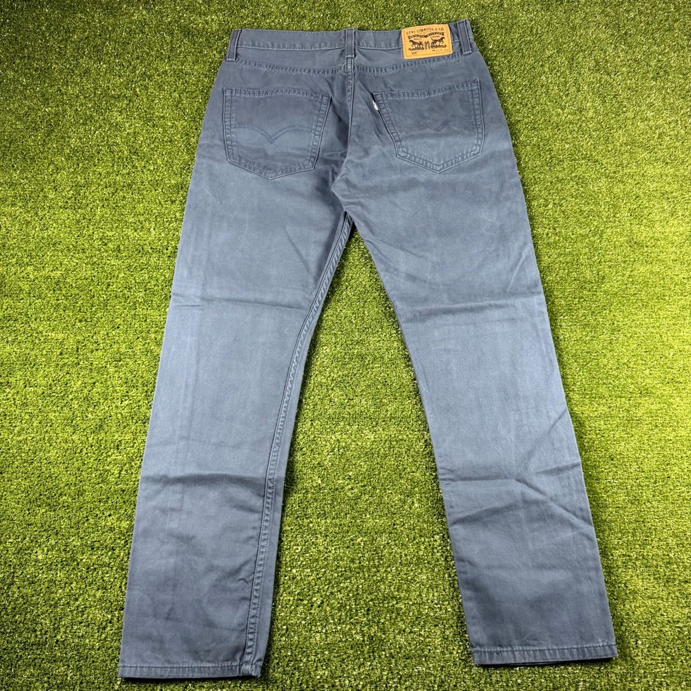 Levis 508 Regular Taper Pants Mens 31x30 Slate Blue Twill Trousers 0683